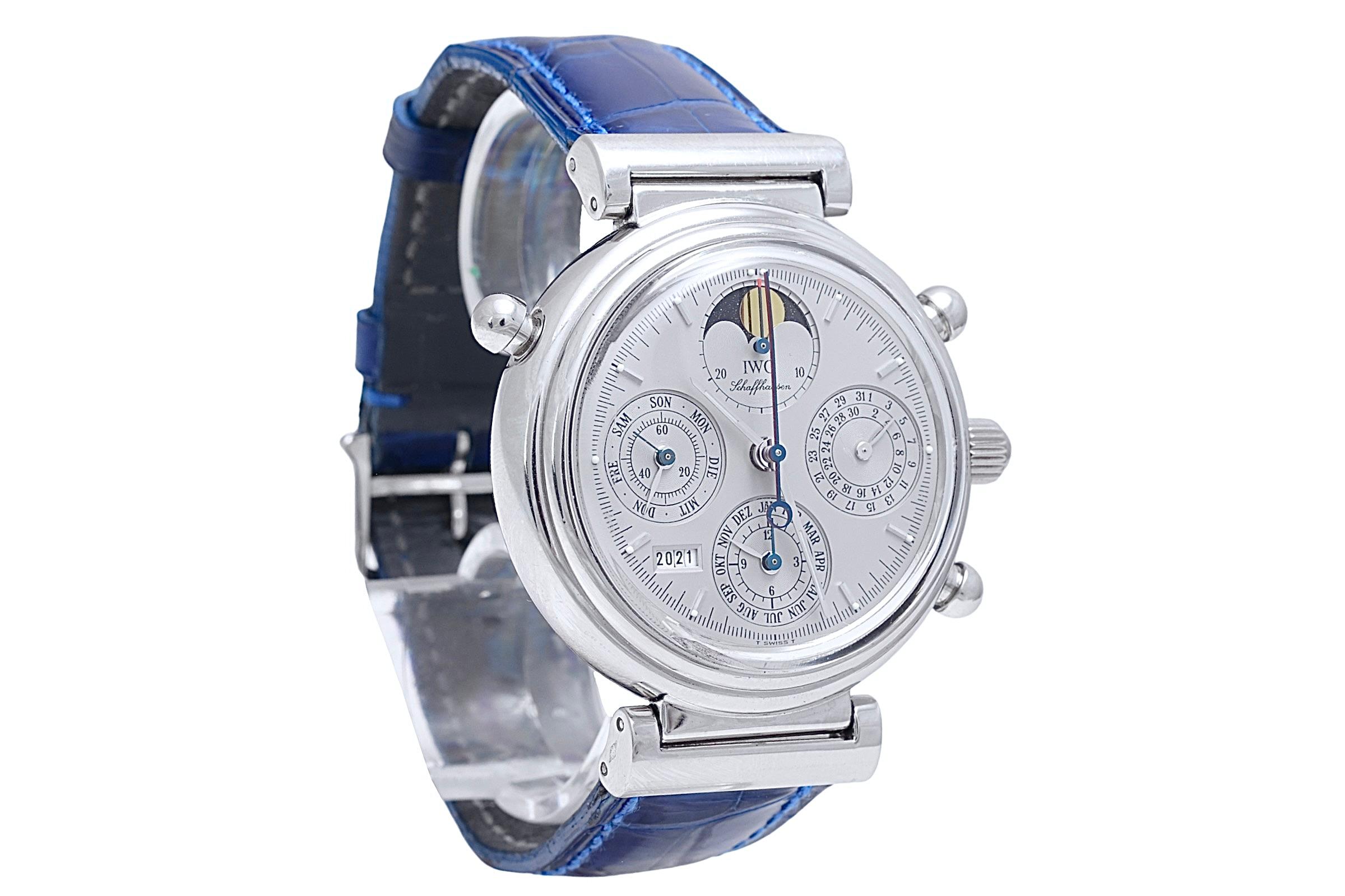 Platinum IWC Perpetual Calendar Split Second Chronograph Limited Wrist Watch3751 For Sale 2
