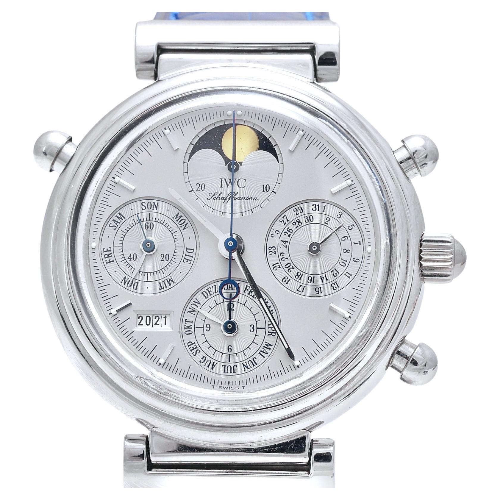 Platinum IWC Perpetual Calendar Split Second Chronograph Limited Wrist Watch3751 For Sale