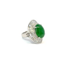 Platinum Jadeite Jade Ring Diamonds