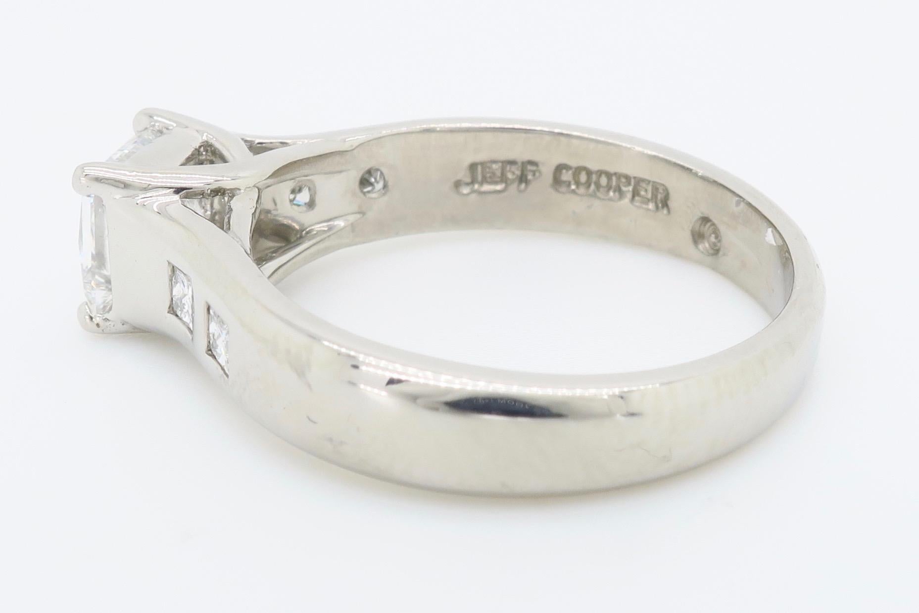 Platinum Jeff Cooper Diamond Engagement Ring 5