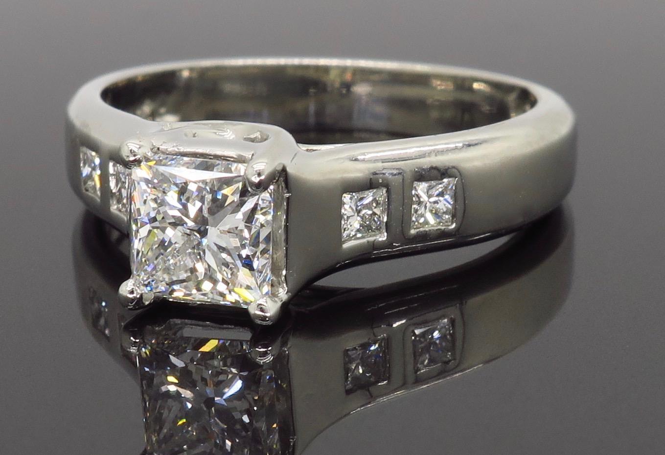 Women's or Men's Platinum Jeff Cooper Diamond Engagement Ring 