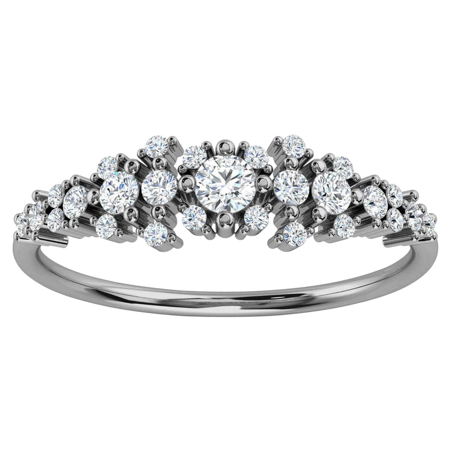 Platinum Kandi Organic Design Diamond Ring '1/4 Ct. tw' For Sale