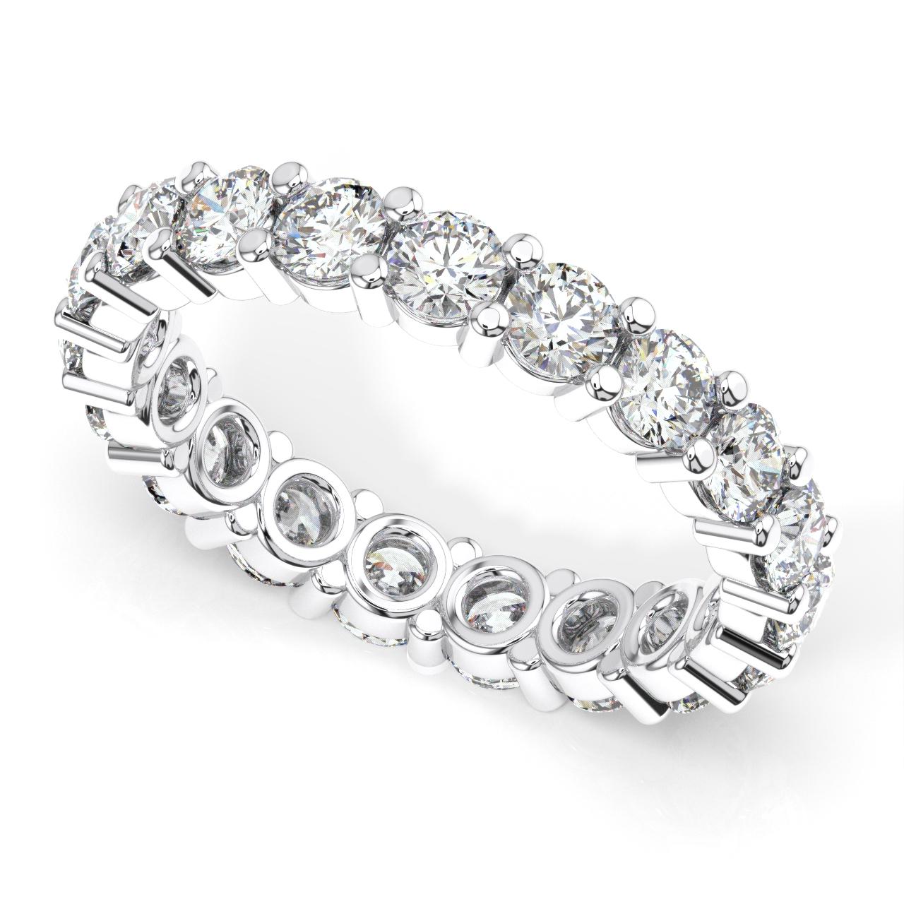 Round Cut Platinum Kira Eternity Diamond Ring '2 Ct. tw' For Sale