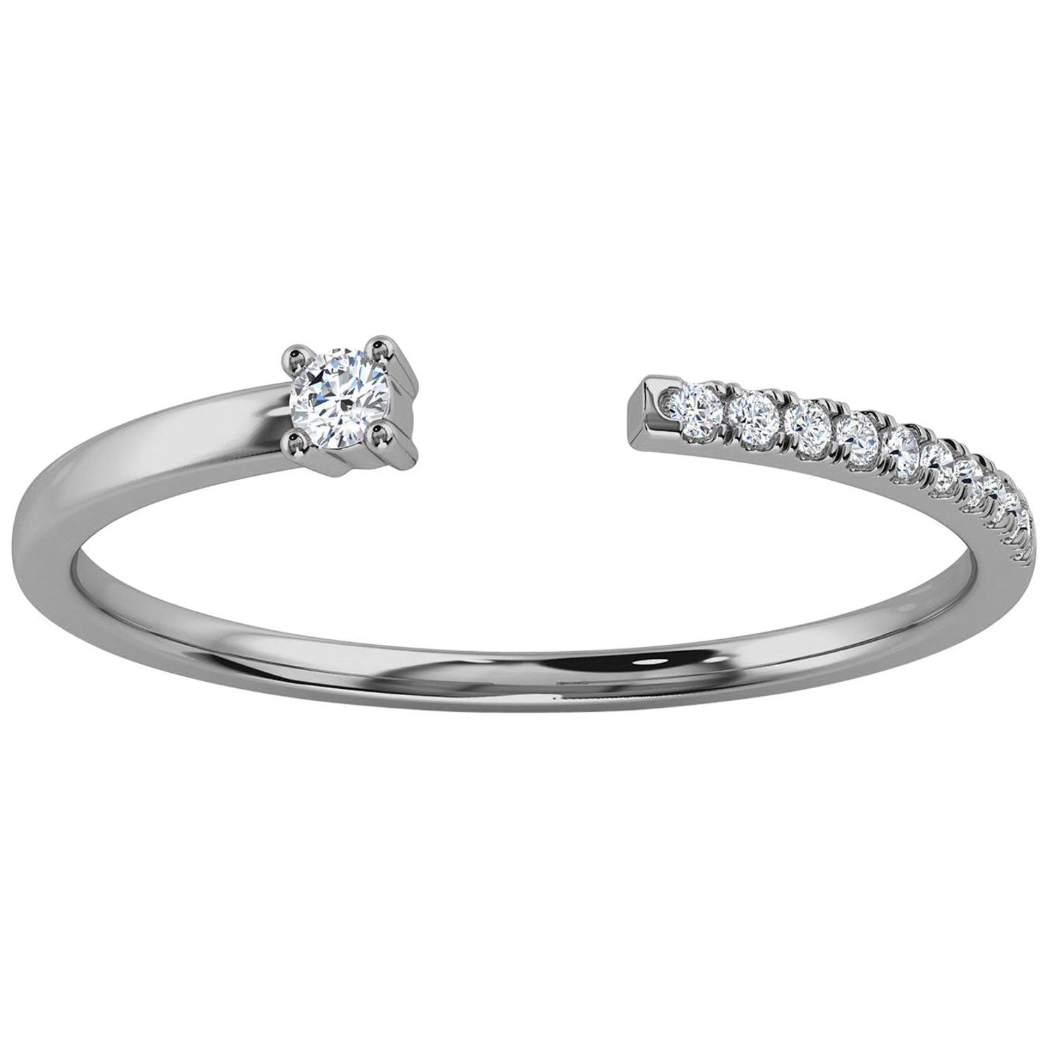 Platinum Klarna Diamond Ring '1/10 Carat' For Sale at 1stDibs