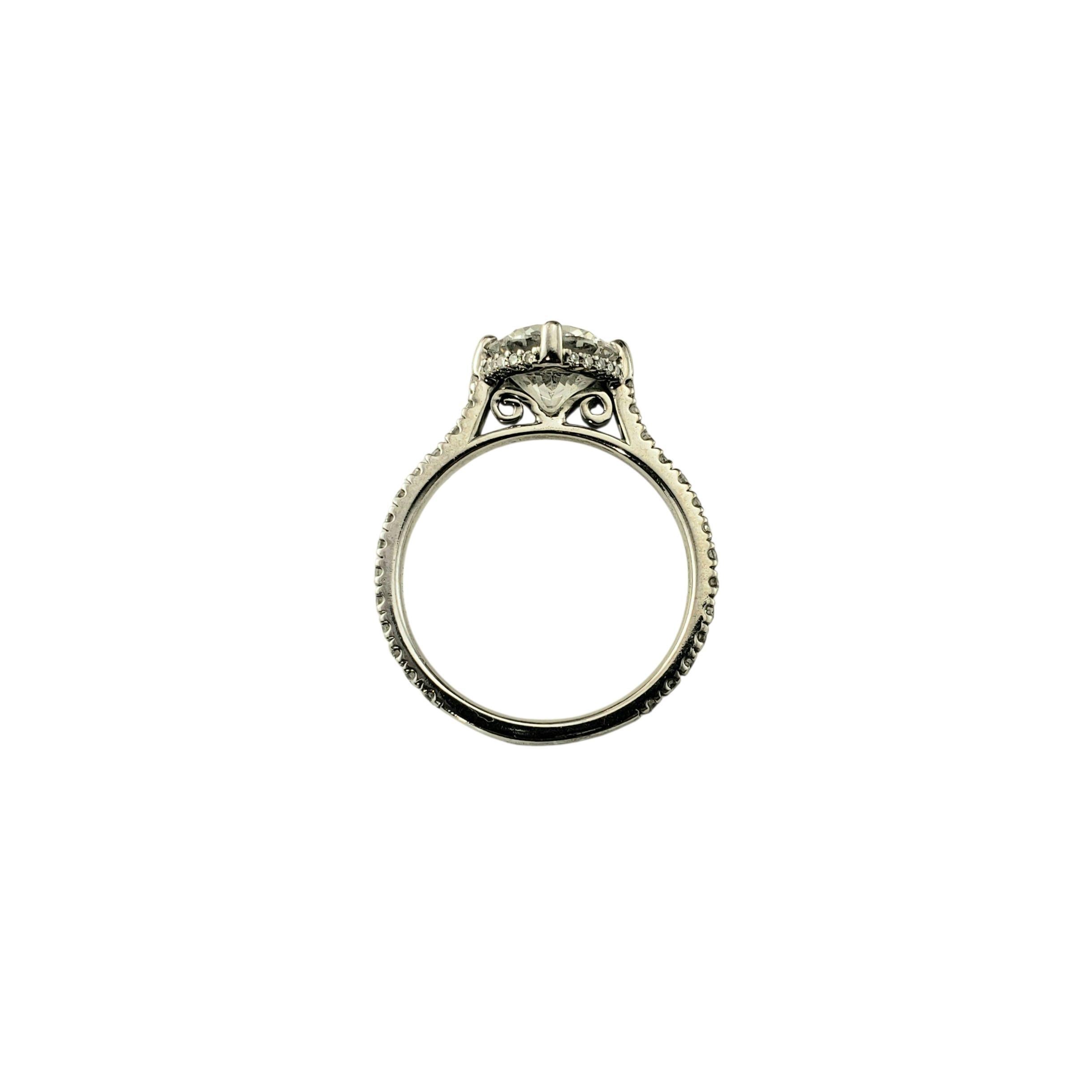 Platinum Lab Grown Diamond Engagement Ring Size 7 IGI Certified #22909 In Good Condition For Sale In Washington Depot, CT