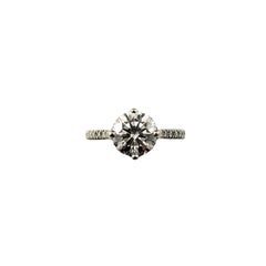 Used Platinum Lab Grown Diamond Engagement Ring Size 7 IGI Certified #22909