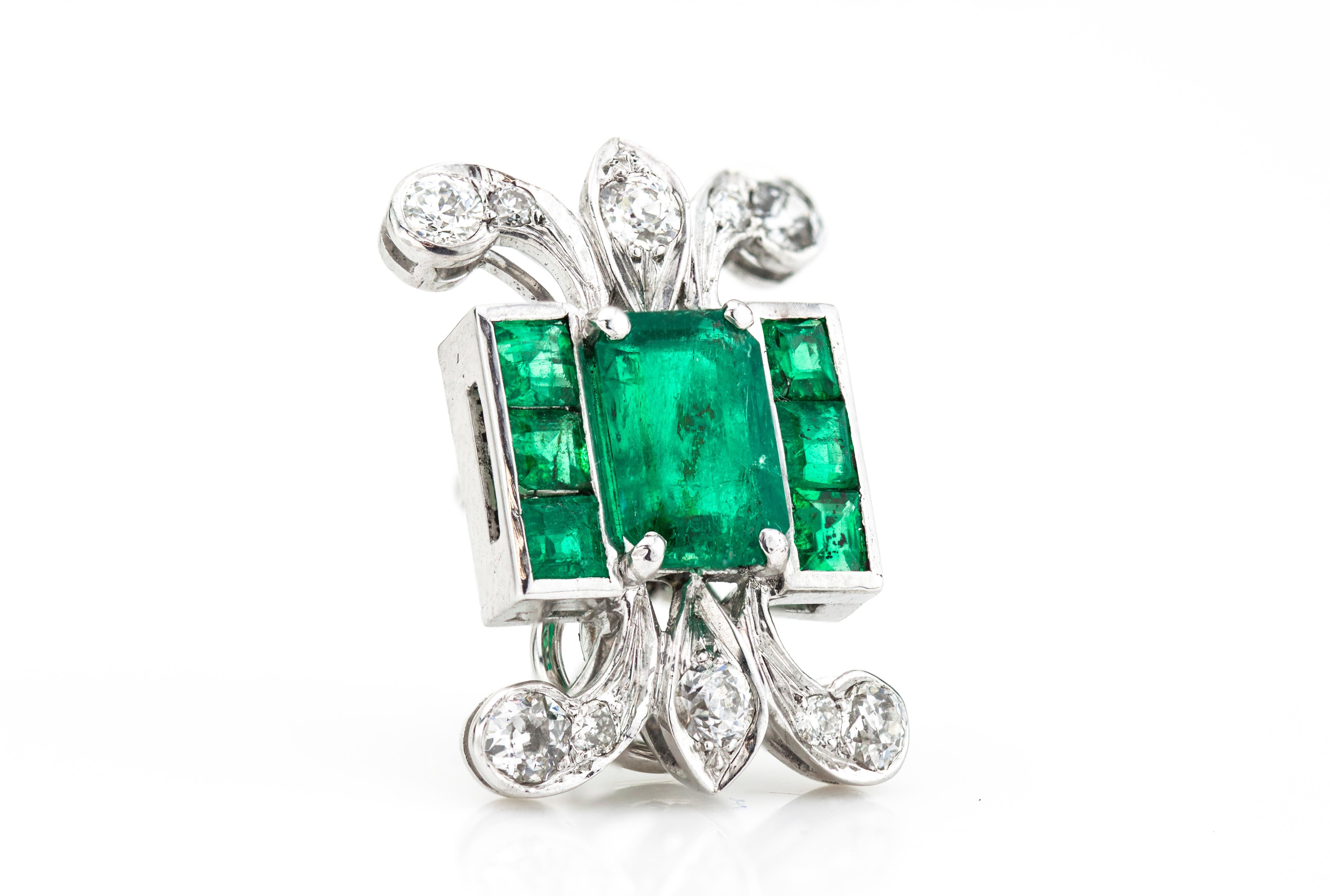 clip on emerald earrings