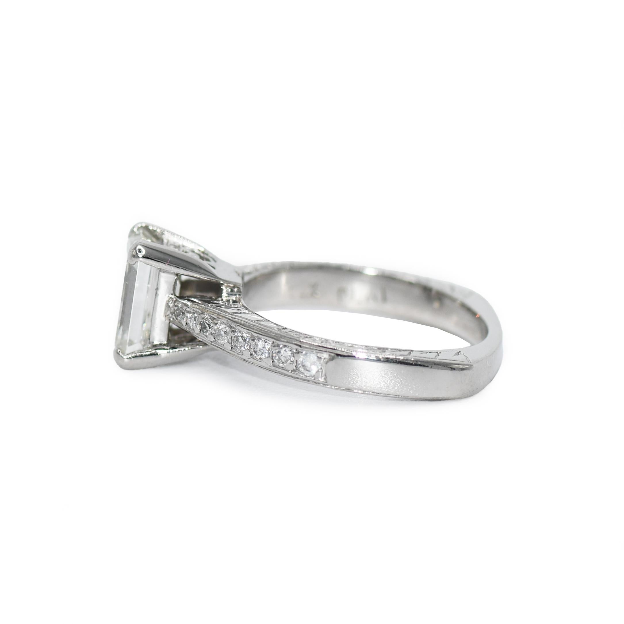 Women's Platinum Ladies Diamond Engagement Ring For Sale