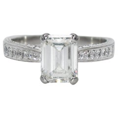 Vintage Platinum Ladies Diamond Engagement Ring