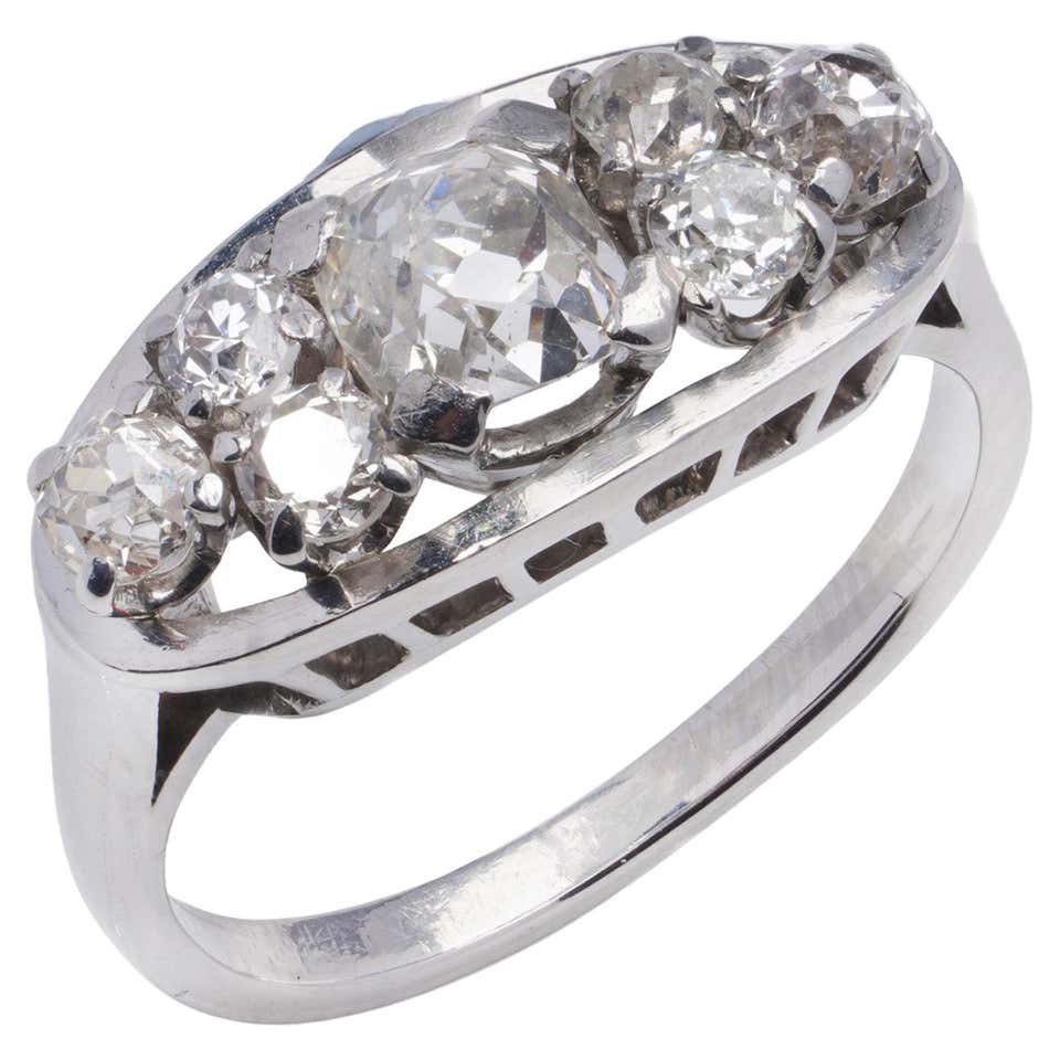 Platinum Model Rings Antique Platinum Fashion Rings - 1,715 For Sale at 1stDibs