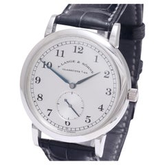 Used Platinum Lange Sohne 1815 Wrist Watch, Lange Certificate Like New Ref. 206.025
