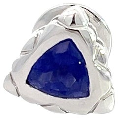 Platinum Lapel Pin/Tie Tack Trillion Tanzanite