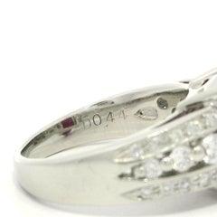 Platinum Large Oval Cabochon Star Ruby 0.44ctw Diamond Statement Cocktail Ring