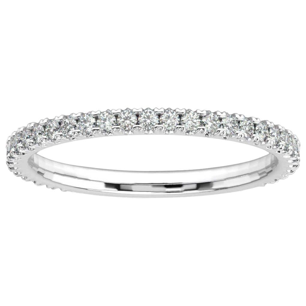 Platinum Lauren French Pave Eternity Ring '1/3 Ct. tw' For Sale