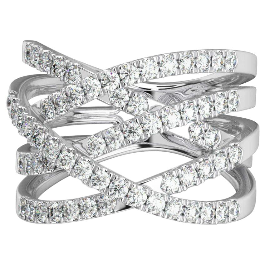 Platinum Laval Fashion Diamond Ring '1.00 Carat' For Sale