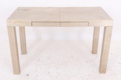 Platinum Leaf Parsons Table/ Desk, 20th Century