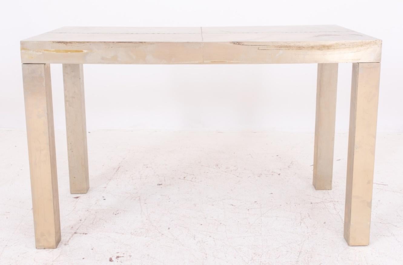 Platinum Leaf Parsons Table/ Desk, 20th Century For Sale 2