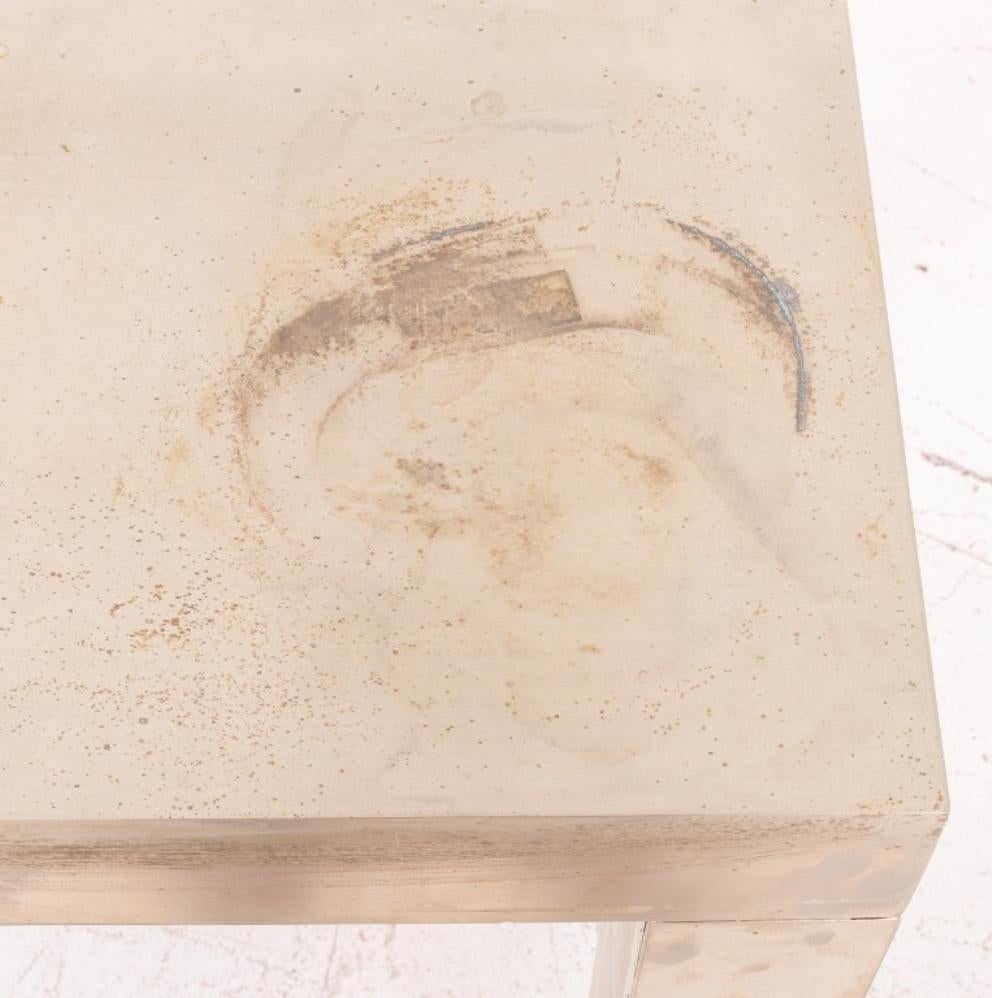 Platinum Leaf Parsons Table/ Desk, 20th Century For Sale 3