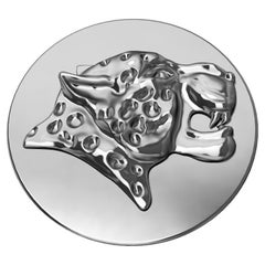 Platinum Leopard Signet Ring