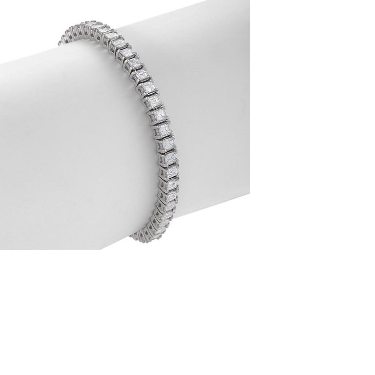 Platinum Line Bracelet with Diamonds at 1stDibs