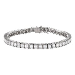 Platinum Line Bracelet with Diamonds
