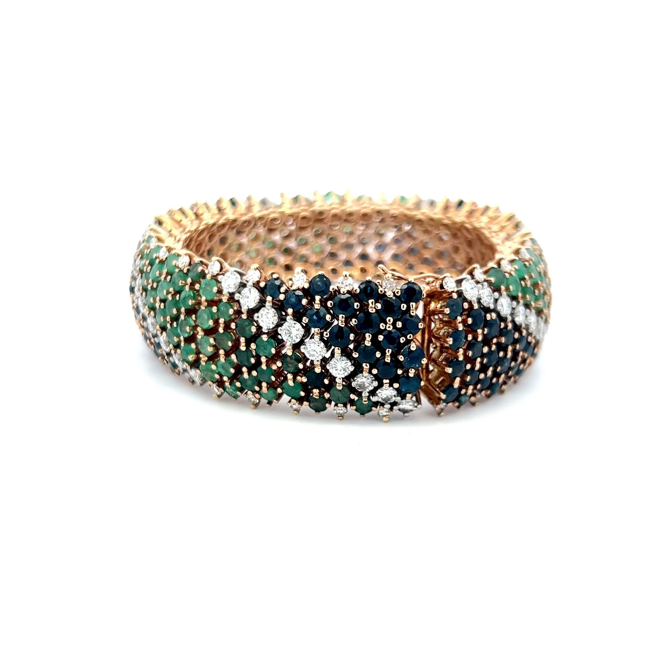 Pulsera de eslabones de platino con esferas de diamantes brillantes redondos G-SI1 de 13,60 ct Corte brillante en venta