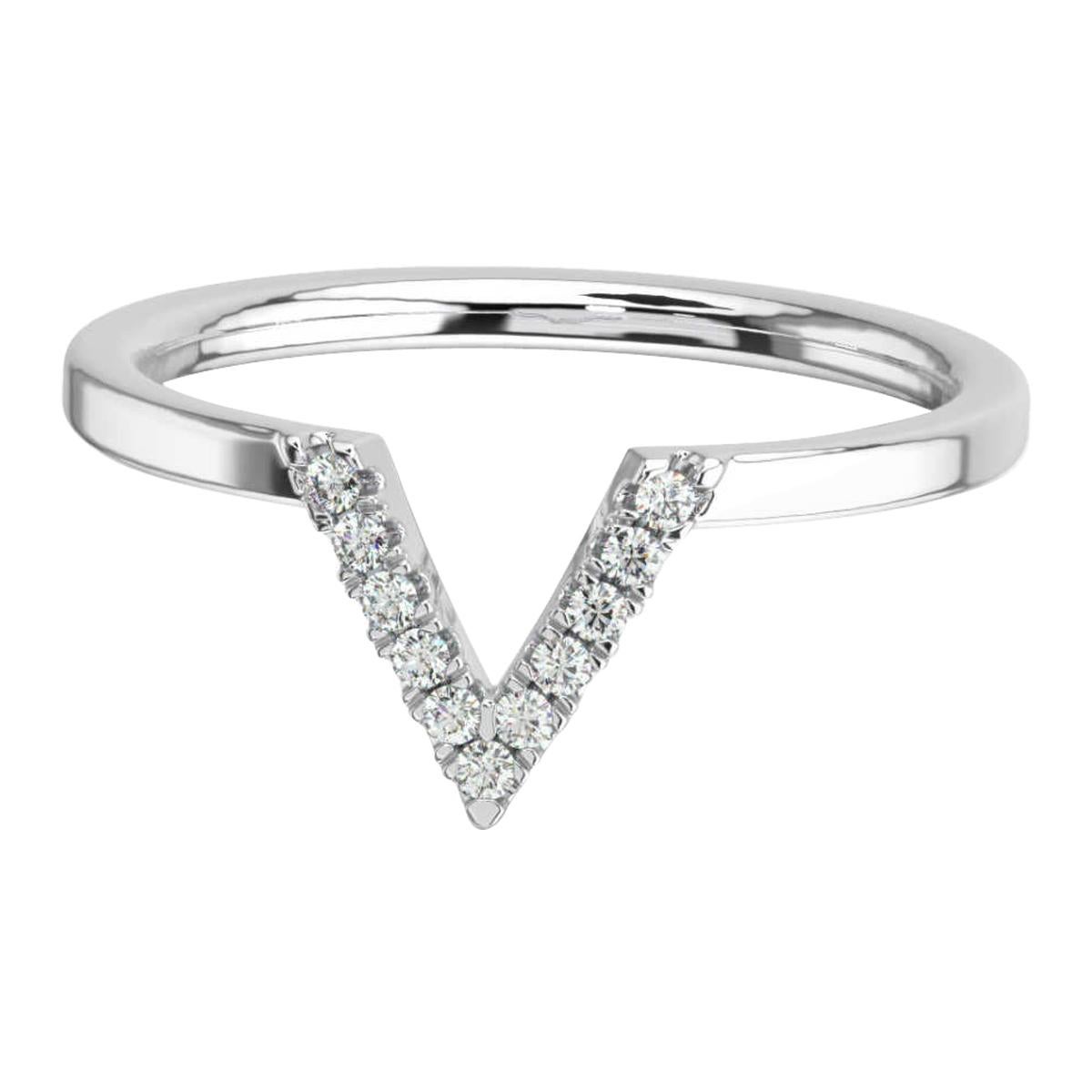 Platinum Lir Diamond Ring '1/10 Carat'