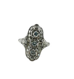 Anello di platino a filigrana lunga con diamante 1,0 cttw #16583
