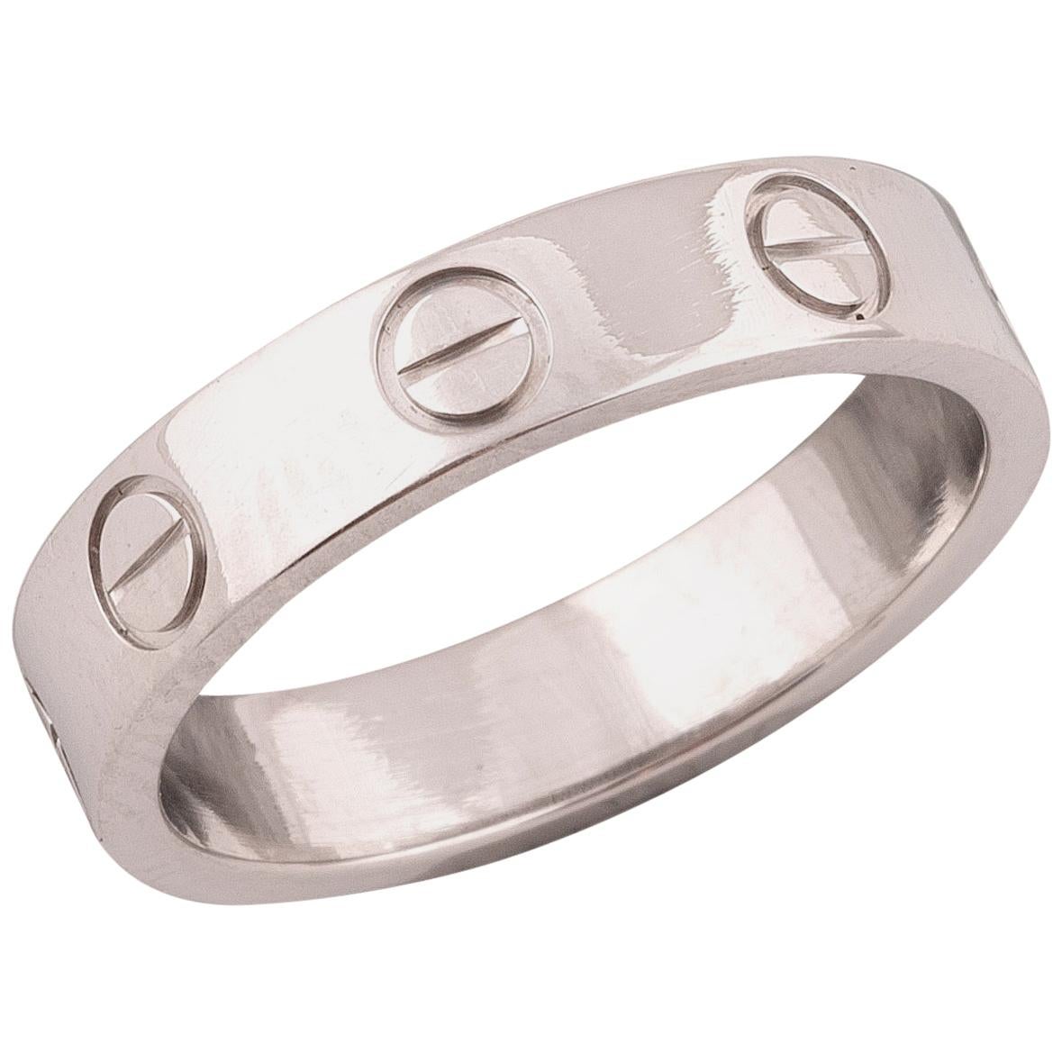 cartier love ring silver price