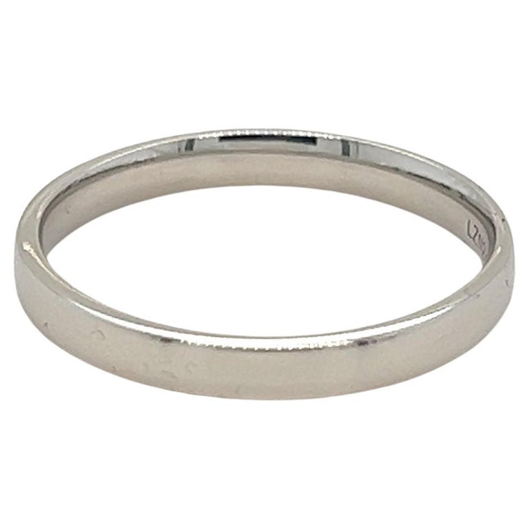 Platinum Wedding band Low-Domed Modern Court Band, made in London For ...