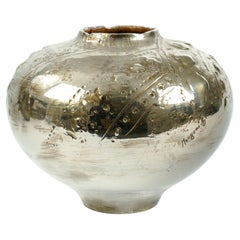 Platinum Luster Elia Vase by deBlona