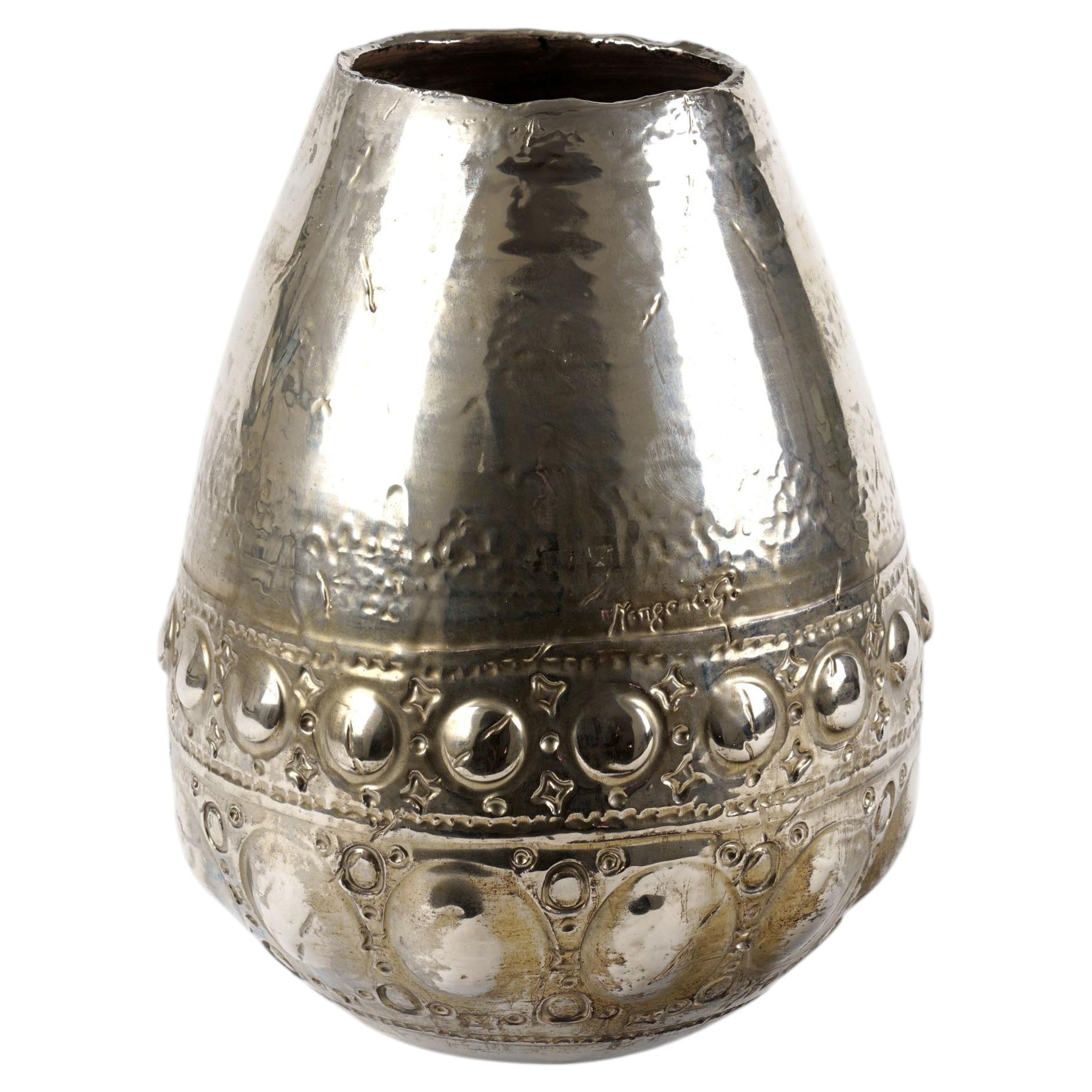 Platinum Luster Niva Vase by deBlona