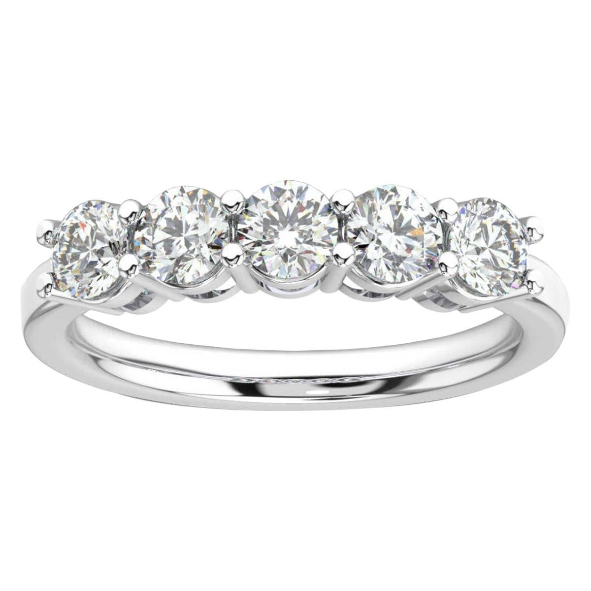 Platinum Marne 5-Stone Diamond Ring '1 Ct. tw' For Sale