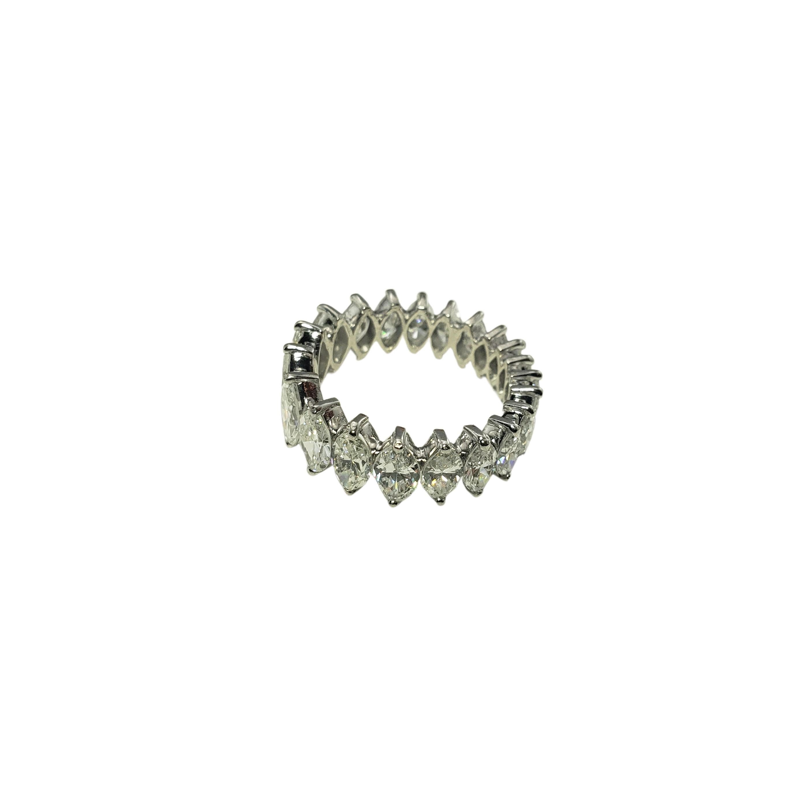 Platin Marquis Diamant Eternity-Ring Größe 6,75 #17355 (Marquiseschliff) im Angebot