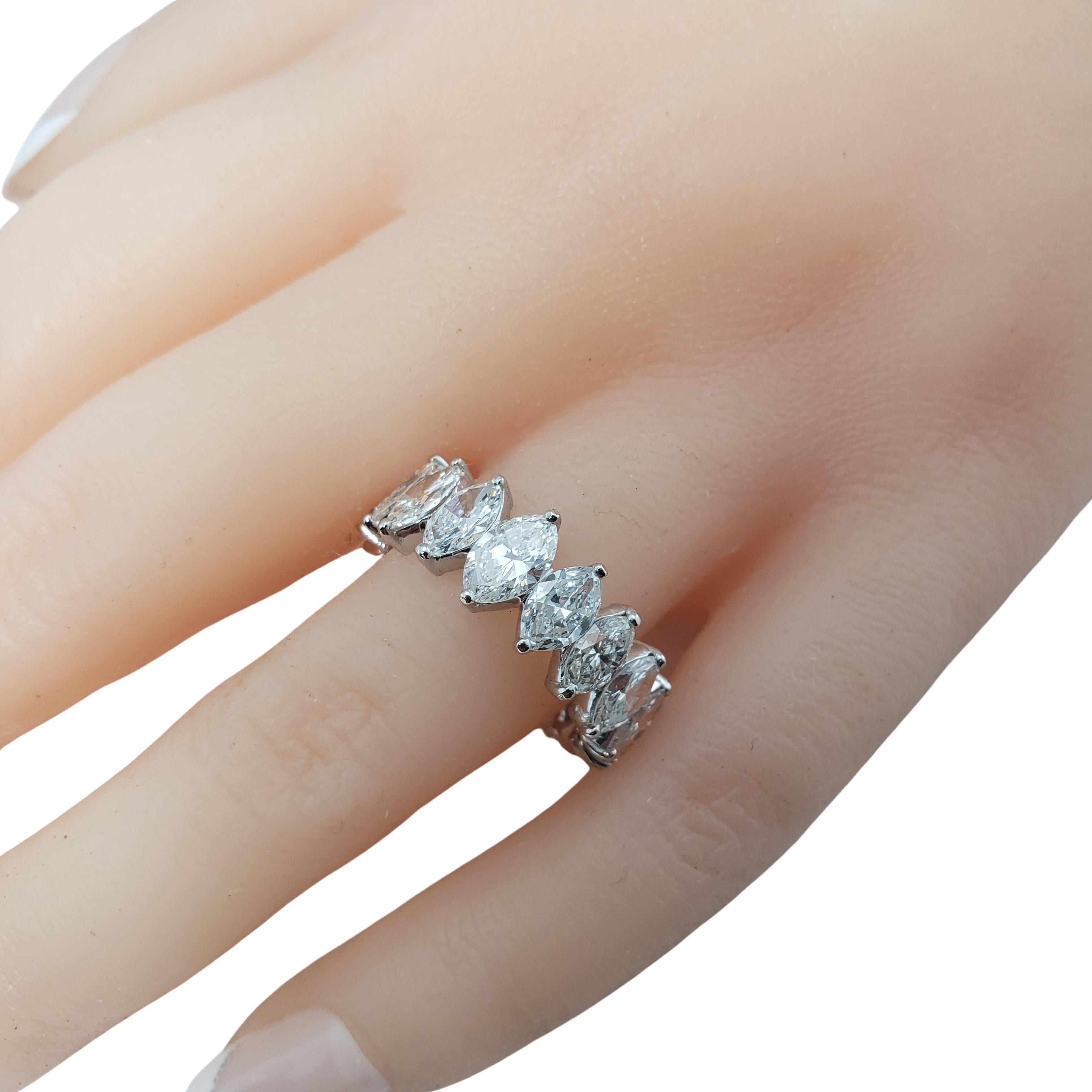 Platin Marquis Diamant Eternity-Ring Größe 6,75 #17355 im Angebot 2