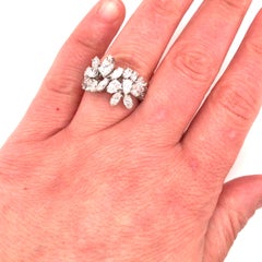 Platinum Marquise and Pear Shape Diamond Band