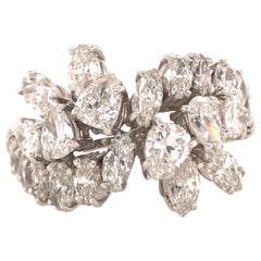 Platinum Marquise and Pear Shape Diamond Band