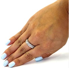 Platinum Marquise Cut Diamond Eternity Band Ring