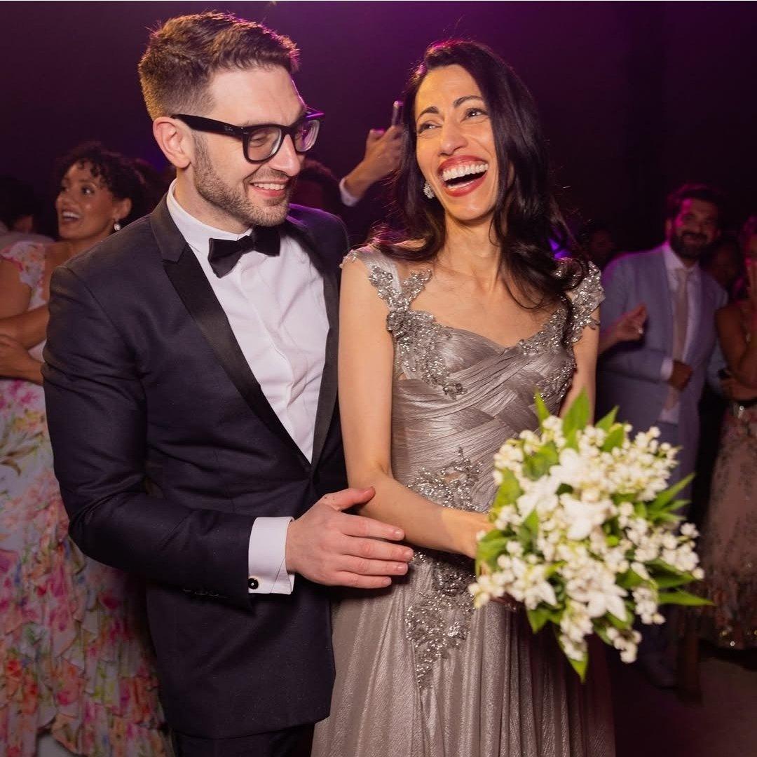 da uomo o donna Orecchini a grappolo di diamanti marquise in platino  Indossato da Huma Abedin al suo matrimonio in vendita