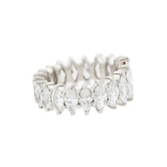 Platinum Marquise Diamond Eternity Band 7.00ctw