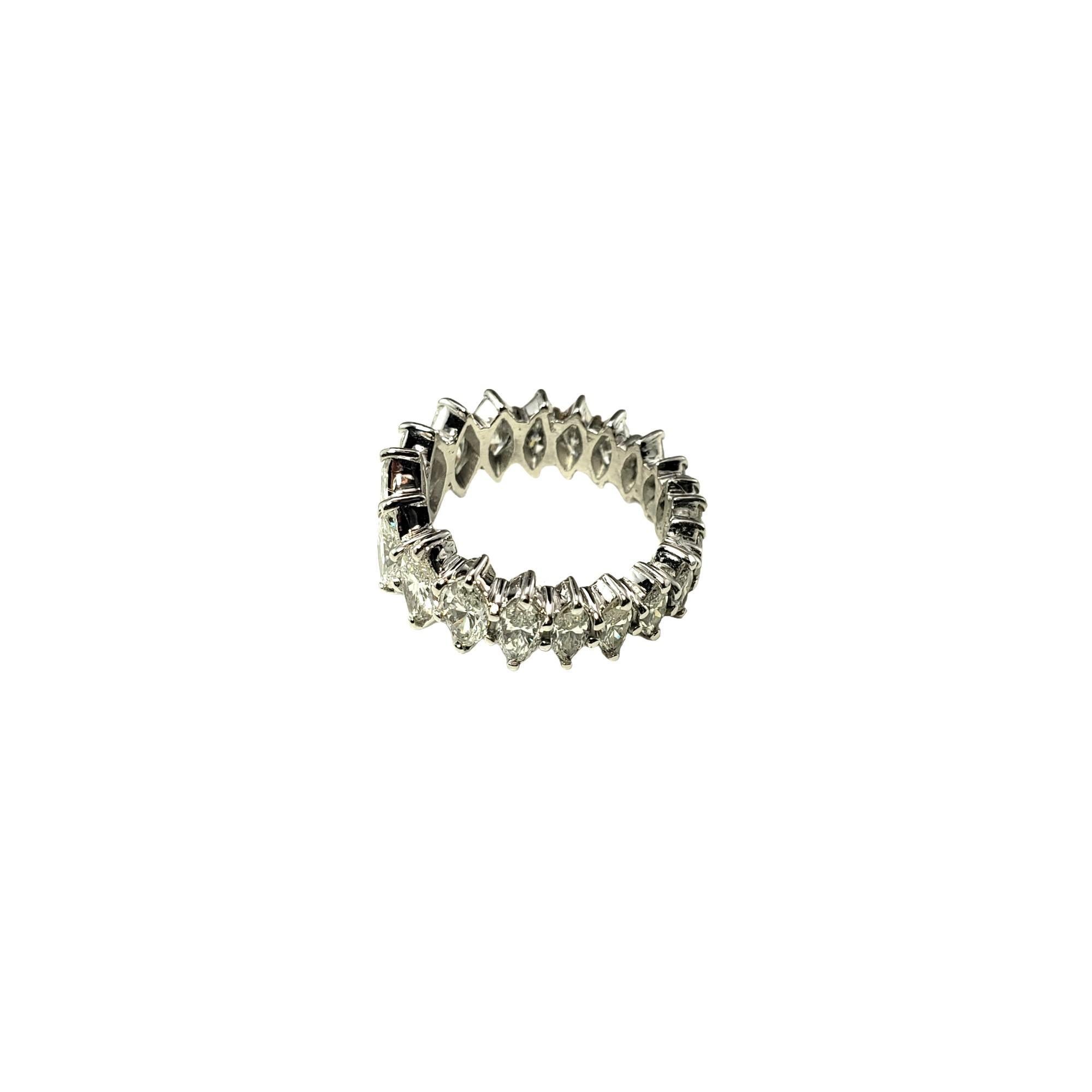 Marquise Cut Platinum Marquise Diamond Eternity Band Size 5 # 15377 For Sale