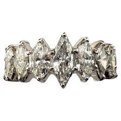 Platin Marquise Diamant Eternity-Ring Größe 5 # 15377