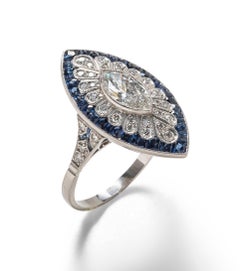 Platinum Marquise Diamond Ring