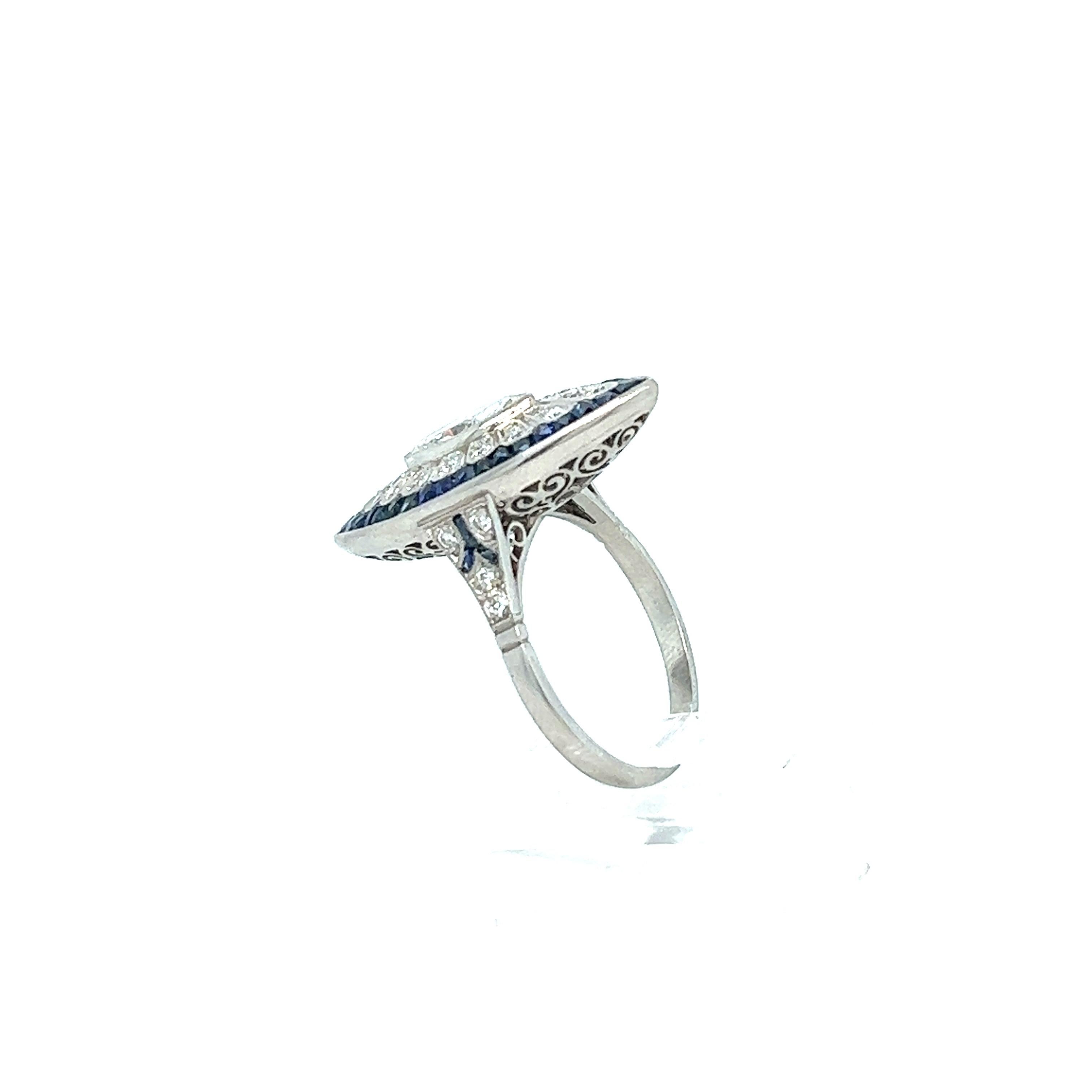 Women's Platinum Marquise Diamond Ring For Sale