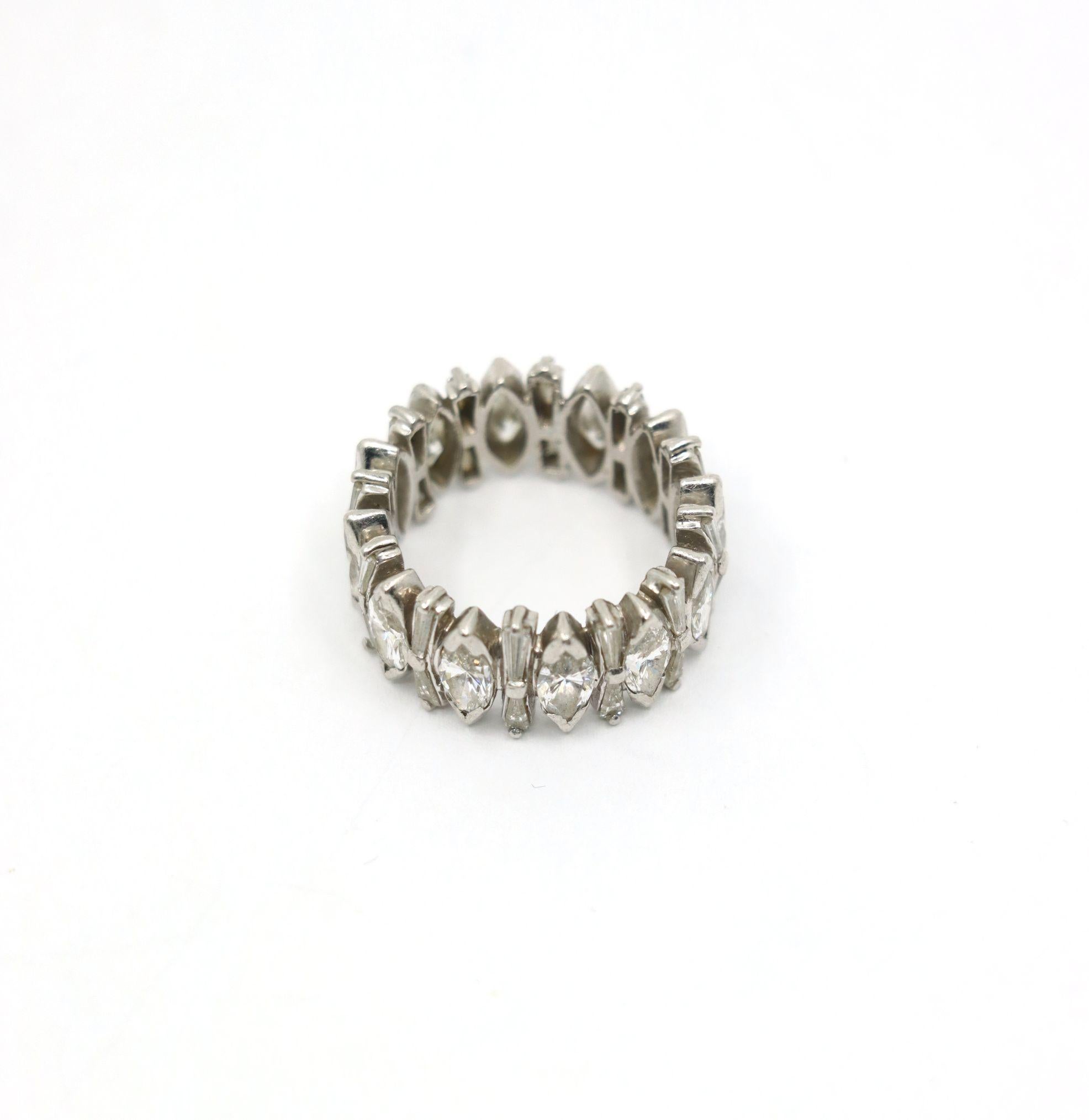 De las mujeres Anillo de diamantes marquesa en platino en venta