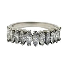 Platinum Marquise Shaped Diamond Band Platinum Marquise Shaped Diamond Band