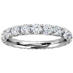 Mia French Pave Diamond Eternity Bague d'éternité en platine 1 1/2 Ct. Tw'