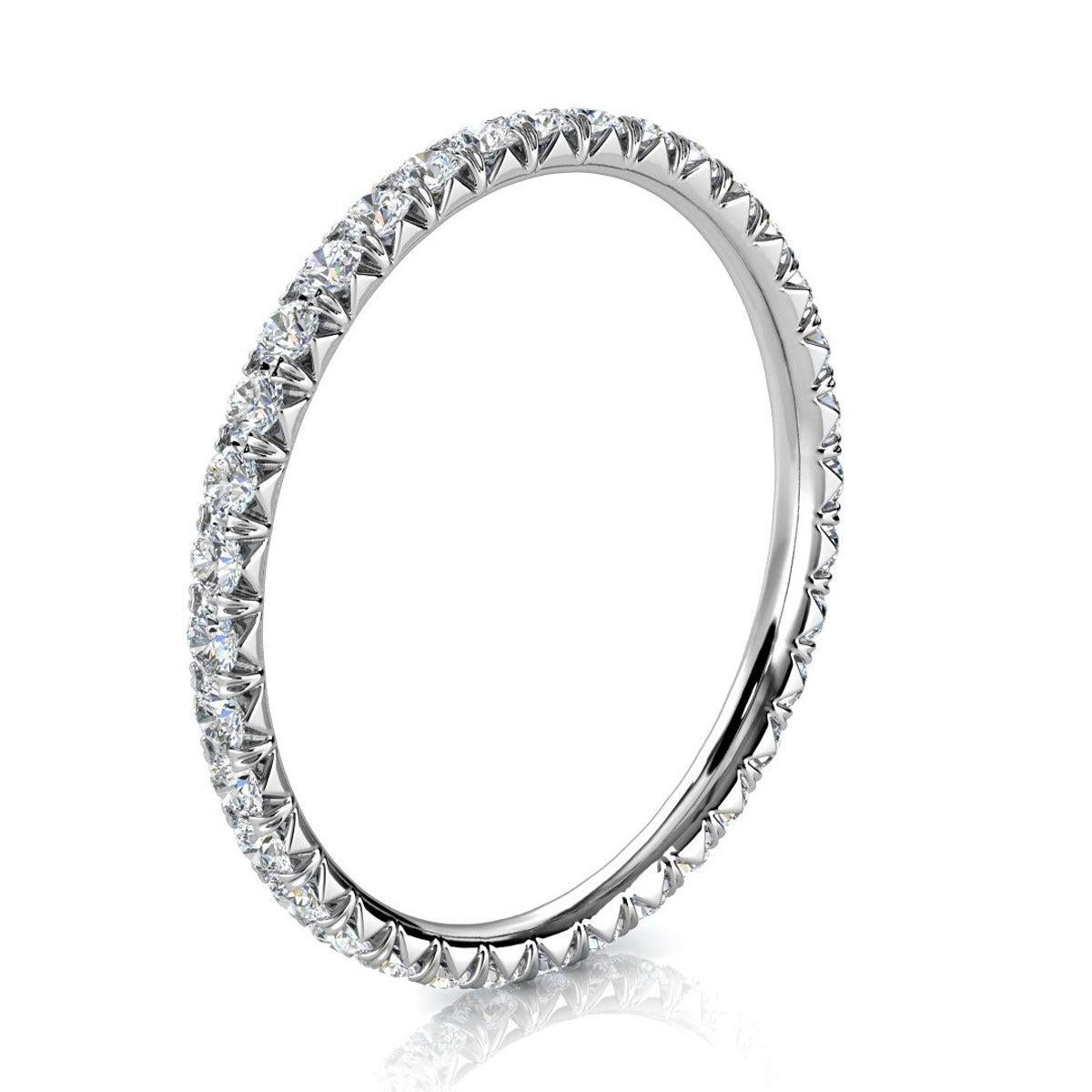 For Sale:  Platinum Mia French Pave Diamond Eternity Ring '1/2 Ct. tw' 2
