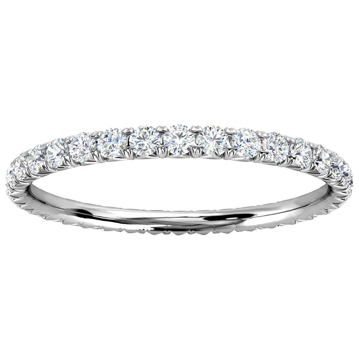 Platinum Mia French Pave Diamond Eternity Ring '1/2 Ct. tw'