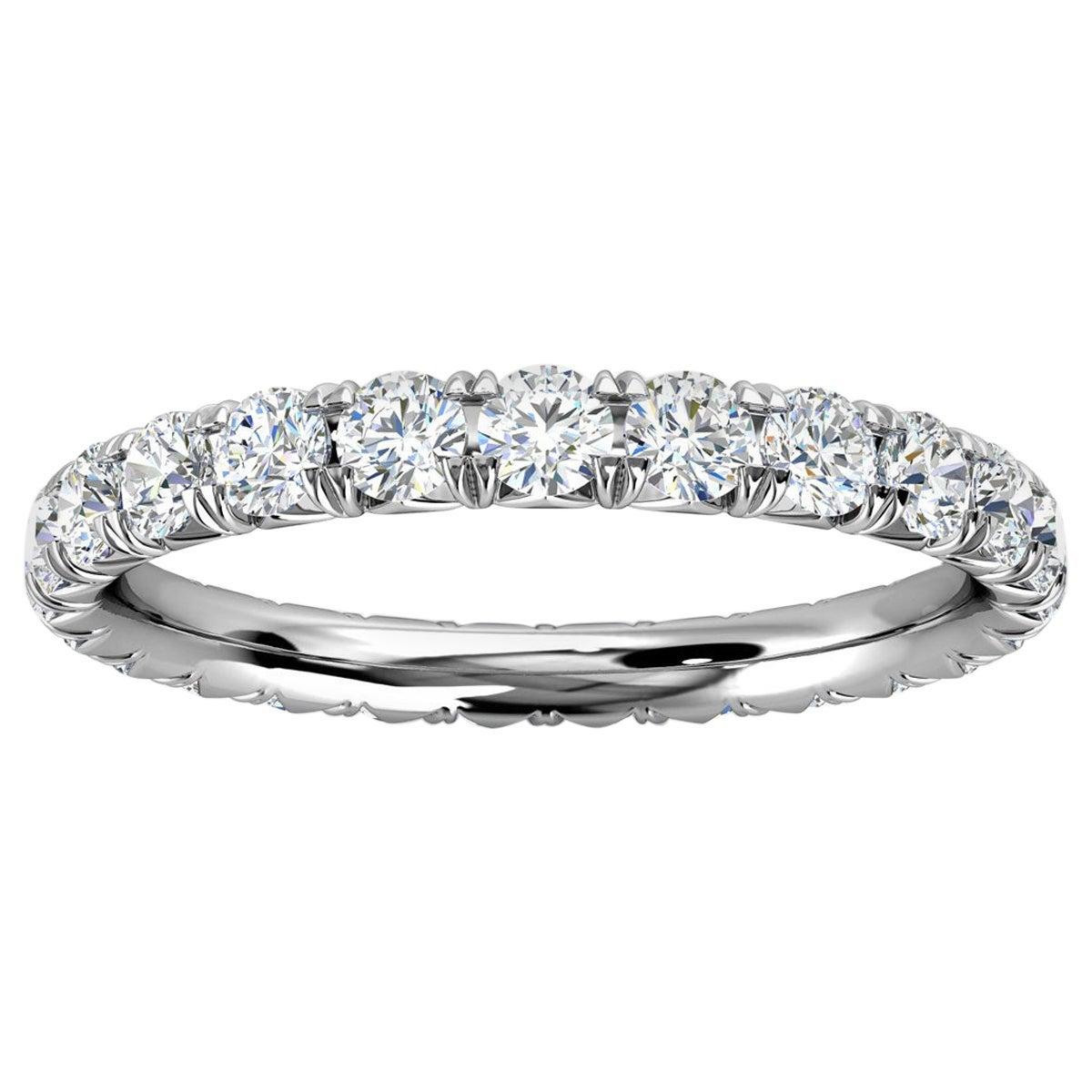 For Sale:  Platinum Mia French Pave Diamond Eternity Ring '1 Ct. Tw'